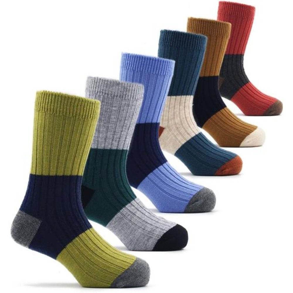 6 Pack Kids Wool Socks Winter Warm Socks Thick Crew Socks